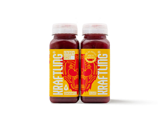 Kraftling® Energy-Shot Granatapfel – Monatsration (28 Shots mit Guarana Koffein)