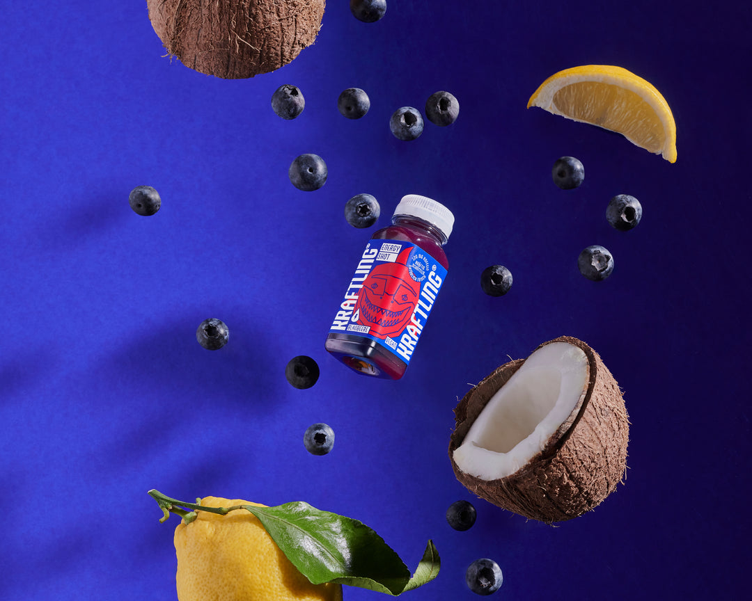 Kraftling® Energy-Shot Blaubeere – Monatsration (28 Shots mit Guarana Koffein)