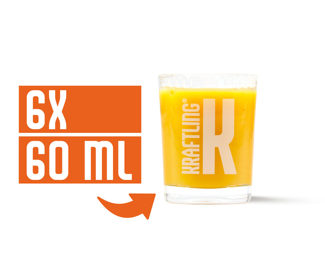 Kraftling® Immun-Flachmann Extra Strong – Monatsration (30 Shots in 5 Flaschen)