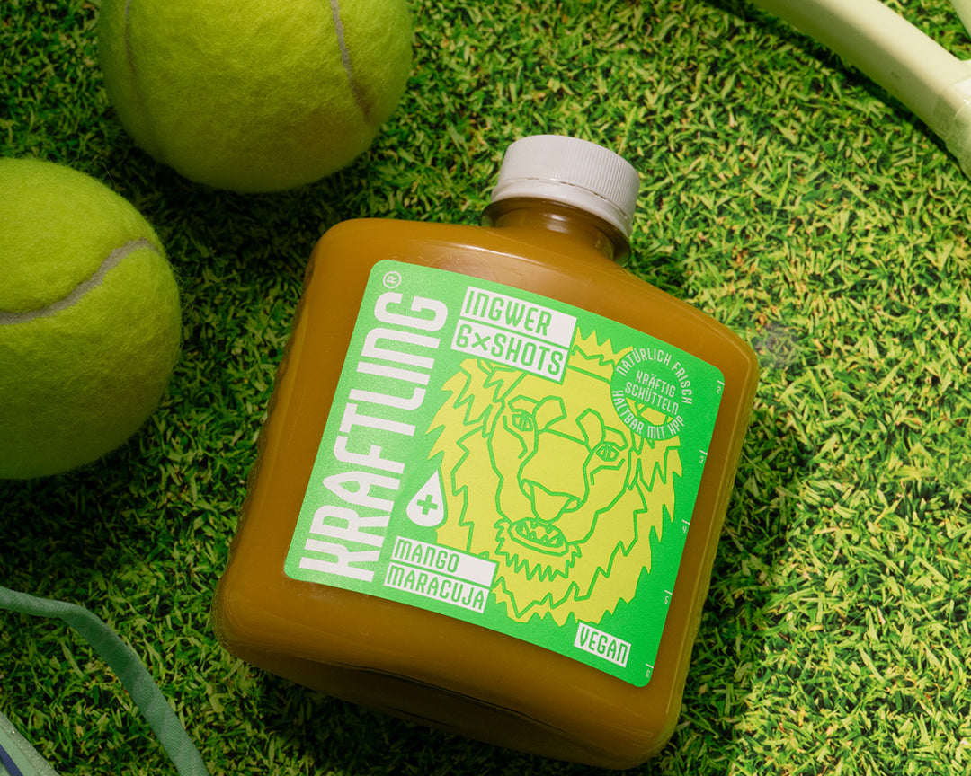 Kraftling® Immun-Flachmann Mango Maracuja – Monatsration (30 Shots in 5 Flaschen)
