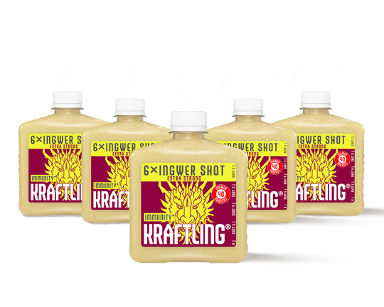 Kraftling® Immun-Flachmann Extra Strong – Monatsration (30 Shots in 5 Flaschen)