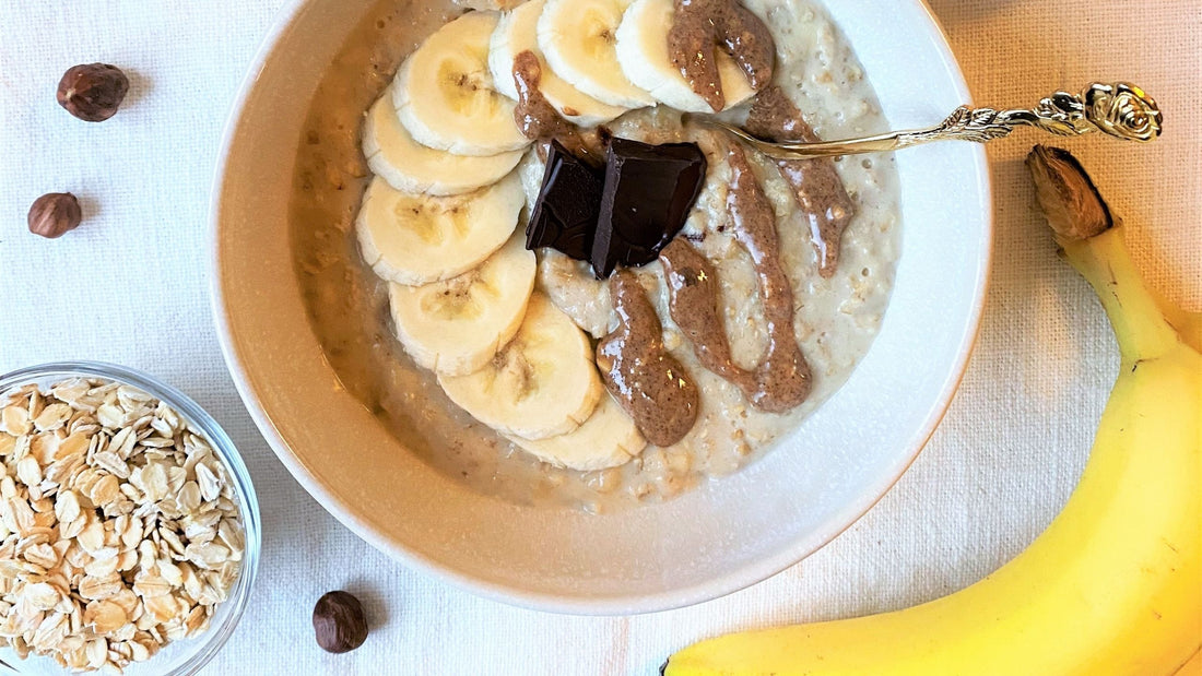 Bananenporridge mit Schokokern