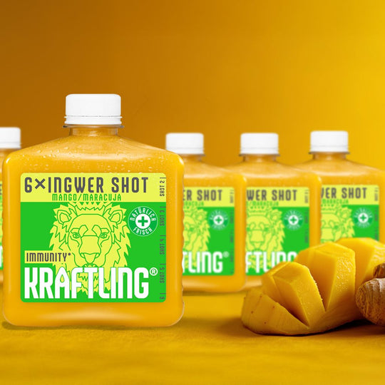Kraftling® Immune Flask Mango Passion Fruit – Monthly Supply (30 shots in 5 bottles)