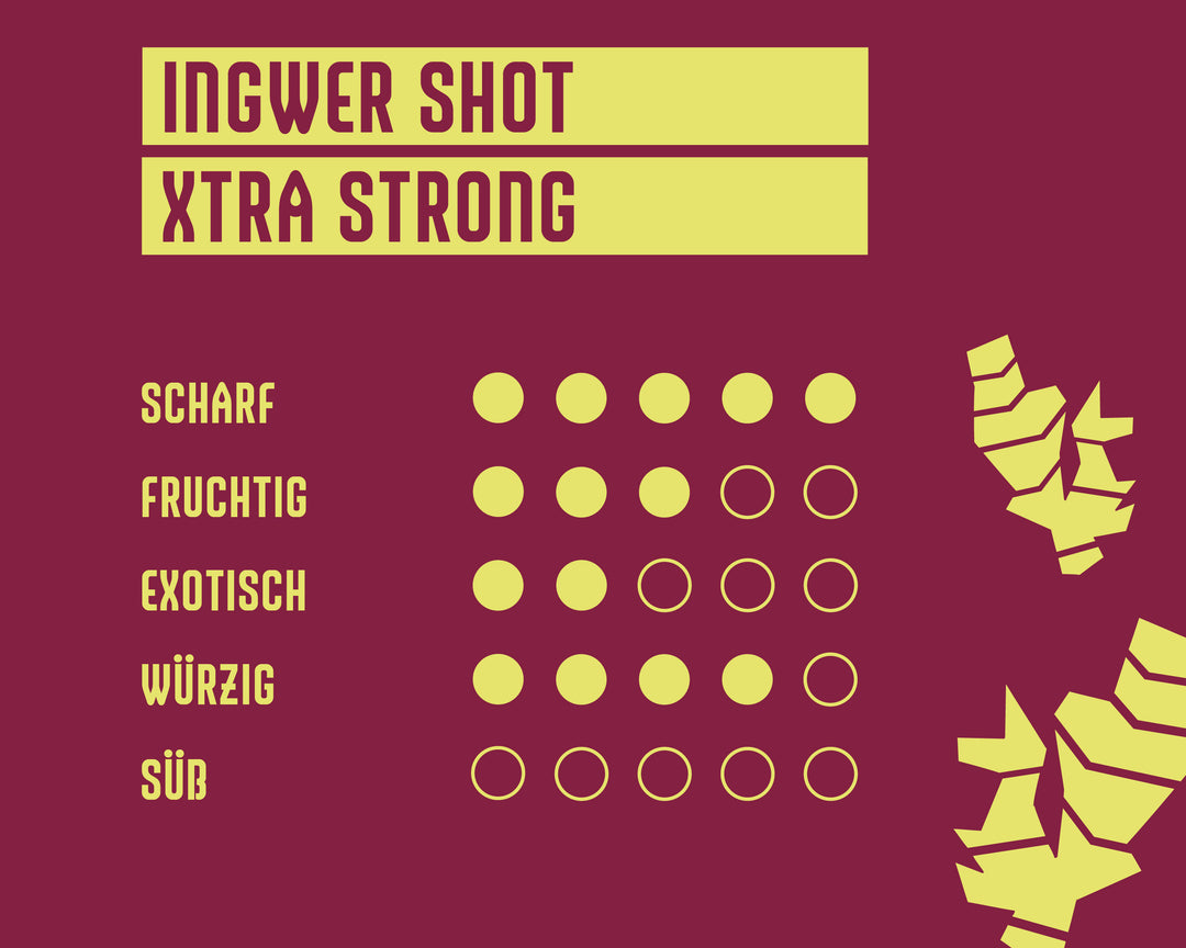 4x Ingwer Shots - Extra Strong