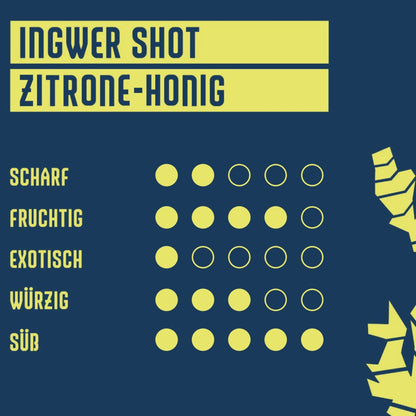 30x Ingwer Shots Zitrone-Honig