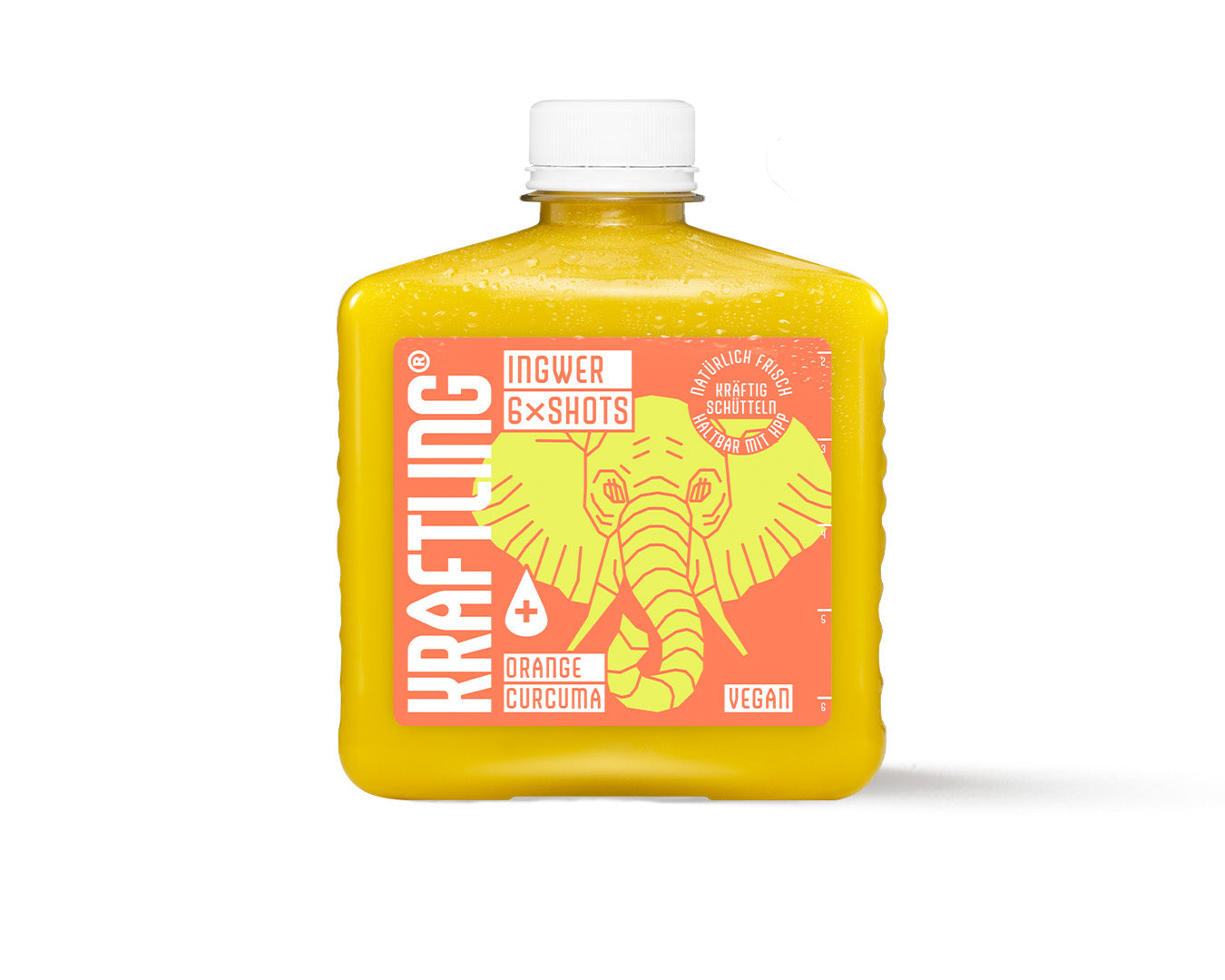 6x Ginger Shots - Orange Curcuma - Hip Flask