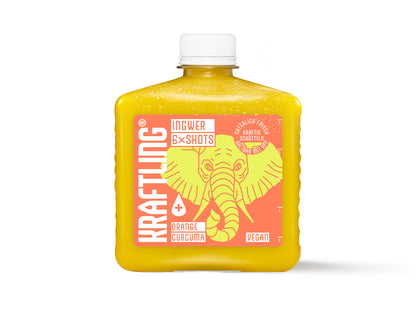 6x Ginger Shots - Orange Curcuma - Hip Flask