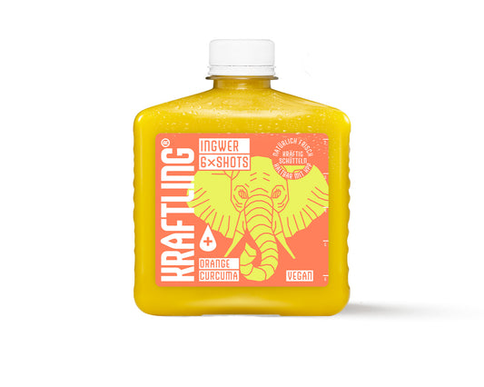 6x Ginger Shots - Orange Curcuma - Hip Flask
