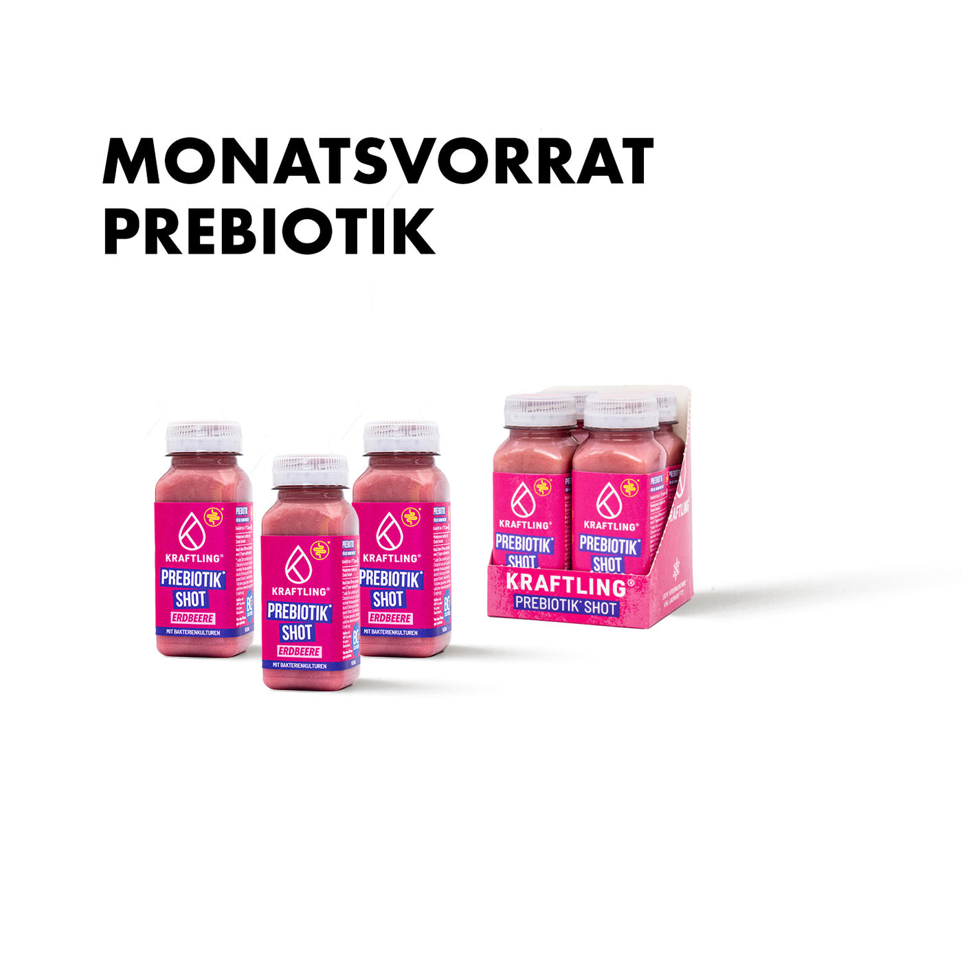 Monatsration - Prebiotik Shot Erdbeere