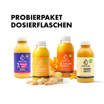 Probierpaket - Shot Mix Dosierflaschen - 4 x 7 Shots