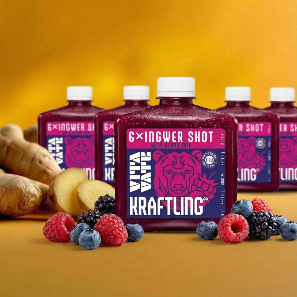 30x VITAVATE Wild Berry Mix Ingwer Shots