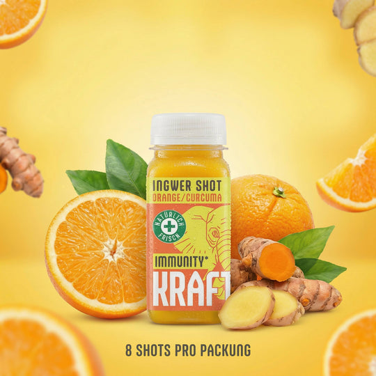 8x Ingwer Shots - Orange Curcuma