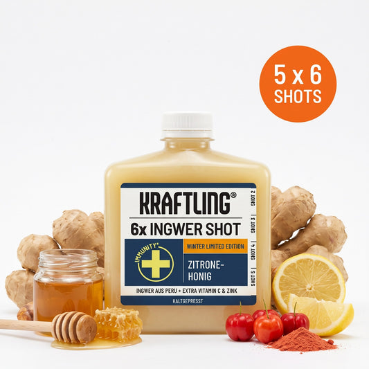 30x Ingwer Shots Zitrone-Honig